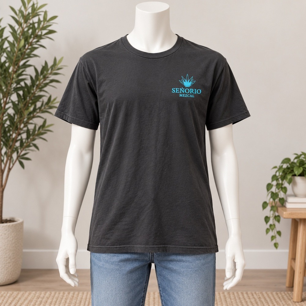 Delta Senorio Mezcal T-Shirt Mens Large Black Short Sleeve Graphic Tee